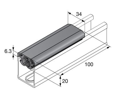Gummi innlegg MM-RI 10cm Gummi innlegg MM-RI 10cm