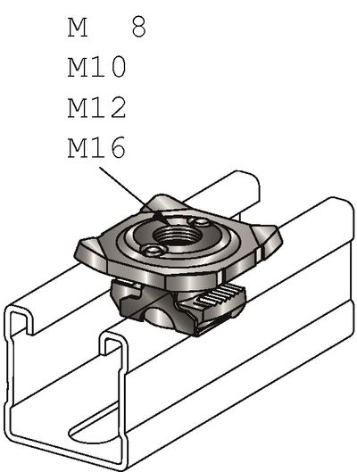 Opphengsmutter MQA-M 8-F Opphengsmutter MQA-M 8-F